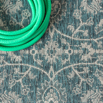 Palazzo Vine And Border Textured Weave Indoor/outdoor Area Rug